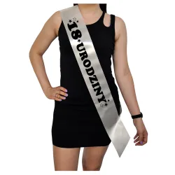 Szarfa ECRU Osiemnastka 18 urodziny